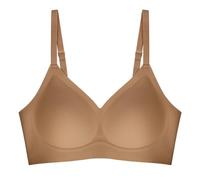Sujetador Elevador Invisible Diseño Semirrígido Transpirable Nylon Bralette Cobertura Completa Soporte Delgado Tirantes Ropa Interior Para Damas Sujetador de Soporte Inalámbrico, marrón oscuro, M