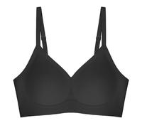 Sujetador Elevador Invisible Diseño Semirrígido Transpirable Nylon Bralette Cobertura Completa Soporte Delgado Tirantes Ropa Interior Para Damas Sujetador de Soporte Inalámbrico, Negro temperamento, L