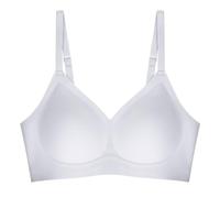 Sujetador Elevador Invisible Diseño Semirrígido Transpirable Nylon Bralette Cobertura Completa Soporte Delgado Tirantes Ropa Interior Para Damas Sujetador de Soporte Inalámbrico, Qingya Zi, L