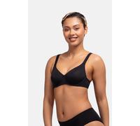 Dorina Lindsay Sujetador con Aros y Sin Relleno para Mujer - Microfibra Suave, Cobertura Total, Tirantes Ajustables, Soporte Cómodo, Negro