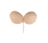 Sujetador erótico de cuero y látex para mujer marca BYE BRA BYE BRA SUJETADOR ADHESIVO ENTRELAZADO NATURAL COPA B
