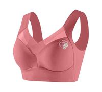 Sujetador Espalda Desnuda Gran Tamaño Soporte Garganta Cómodo Entrenamiento Casual Sujetador Clásico Anti-Afectamiento Push-Up Lencería De Todos Los Días Deporte Sexy Ropa Interior Elástica, rosa