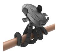 Sujetador flexible móvil - Base universal giratoria 360° | Cuna smartphone motocicleta para manillar | Ámbitos interior hogar, bicicleta, cochecito, silla ruedas, carrito golf, kayak, cinta caminar, e