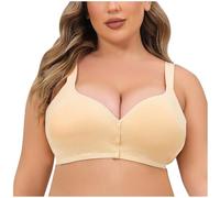 Sujetador genérico para mujer dailywear, sin armadura, ajustable y transpirable, efecto flexión, cómodo, correas ajustables, práctico para un uso agradable al diario, beige, 100B
