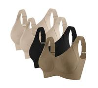 Sujetador Inalámbrico Cómodo y Suave para Mujer - Sujeción Completa Sujetador Invisible Diario 2 Fuera País, AB., XXL