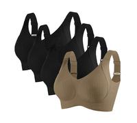 Sujetador Inalámbrico Cómodo y Suave para Mujer - Sujeción Completa Sujetador Invisible Diario 2 Fuera País, Y, XXL