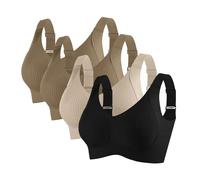 Sujetador Inalámbrico Cómodo y Suave para Mujer - Sujeción Completa Sujetador Invisible Diario 2 Fuera País, Aa., XXL