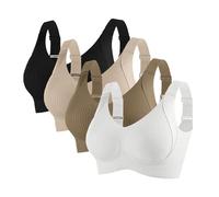 Sujetador Inalámbrico Cómodo y Suave para Mujer - Sujeción Completa Sujetador Invisible Diario 2 Fuera País, V., L