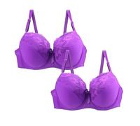 Sujetador,Interior Mujer 34/75 36/80 38/85 40/90 42/95 44/100 BCDE Copa Encaje Sexy para Mujer Lencería Talla Grande Palabra (Sky Blue, 100E).