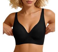 Sujetador Lencero inalámbrico sin Costuras Push up sin Relleno, Soporte Diario Camiseta, Mujer cómoda