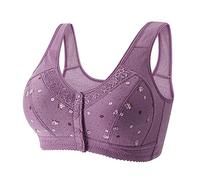 Sujetador Mujer Sin Aros Tallas Grandes Que Se Abrochan por Delante Espalda Push Up Ropa Sexy Lencería Sujetadores Mujer Sujetador con Cierre Delantero Ropa Interior Diaria Sujetador Básico