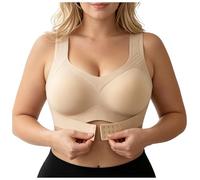 Sujetador Mujer Sin Costuras, Sujetador Deportivo con Corrección Postural y Efecto Push Up para Levantar el Pecho, Ropa Interior Femenina Cómoda de Alto Impacto Ideal para Ejercicio Diario