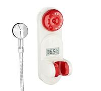 Sujetador para Cabezal de Ducha Portátil | Base Ajustable Con Y Pantalla De Temperatura | Soporte De Manguera De Ducha Montado En Pared,Para Niños Adultos Ancianos Discapacitados Hogar RV Comercial Ho