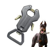 Sujetador para correa de perro | Cierre de correa para perro de metal para conectar el collar, fijación de collar, hebilla robusta para actividades al aire libre y educación canina