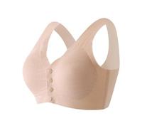 Sujetador para Mujer 2026 Cómodo Sin Rastros Ropa Interior Mujer Verano Estilo Ultra Delgado Pecho Grande Sujetador Sujetador Suave Push Up Bustier, beige, L