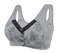 Sujetador para mujer, cierre frontal, sin aros, sujetador sin costuras, ropa interior cómoda push up, sujetador suave con cobertura completa, sin aros, acolchada, con tirantes anchos, bralette para