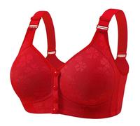 Sujetador para mujer, moderno e informal, frontal, antiflacidez, moldea la espalda y sin alambres, brasier para mujer, talla 36 C, rosso, 72