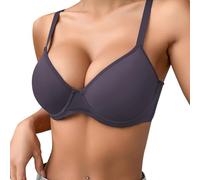Sujetador para mujer sin aro, cómodo, sin costuras, push-up bralette para pechos grandes con tirantes anchos, sujetador clásico suave sin costuras para correr, fitness, entrenamiento para senos