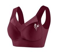 Sujetador para mujer sin aros, bralette para sentirse bien, suave acolchado, sin costuras, camiseta interior fuerte, bralette sin aros, ropa interior elegante, transpirable, corrector de postura
