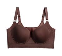 Sujetador para mujer sin aros, elegante, monocolor, ropa interior con tirantes ajustables, bralette comodidad, pechos grandes, agarre fuerte, minimizador, suave, para el tiempo libre y el día a día