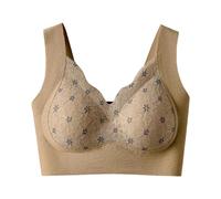 Sujetador para mujer sin aros Push Up, Kurvea Comfy camiseta de tirantes para mujer contra arrugas pechos grandes extrema para pequeños sujetador deportivo sin aros camiseta sin costuras suave bikini