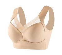 Sujetador para mujer sin aros Push Up, sin aros, copas suaves para deportes, contra arrugas, curva para pechos colgantes, camiseta clásica, acolchada, sin aros, sin costuras, invisible, camiseta