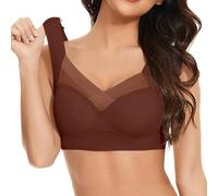 Sujetador para mujer sin aros push up sin costuras invisible sujetador acolchado cómodo maximizer sujetador deportivo fuerte agarre para pechos colgantes camiseta mujer con banda ancha bajo el pecho
