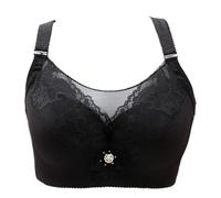 Sujetador Para Mujer Sujetador push up de talla grande, sin costuras, tallas 48, 50 y 52, for mujer, 40 a(40 90,BLACK_G)