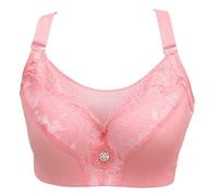 Sujetador Para Mujer Sujetador push up de talla grande, sin costuras, tallas 48, 50 y 52, for mujer, 40 a(50 115,PINK_E)