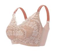 Sujetador Para Mujer Sujetadores de maternidad encaje fino, sin aros, for lactancia, ropa embarazo, evita la flacidez, transpirables for mujeres que amamantan(40(90DE),Pink)