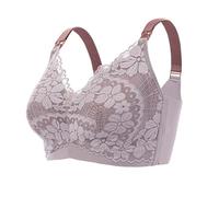 Sujetador Para Mujer Sujetadores de maternidad encaje fino, sin aros, for lactancia, ropa embarazo, evita la flacidez, transpirables for mujeres que amamantan(40(90DE),Purple)