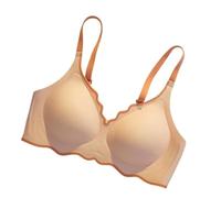 Sujetador Push up Fino de una Pieza for Mujer, sin Rastro, con Contraste Color, cómodo, Pecho pequeño y Espalda Hermosa(S,Pink)