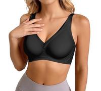 Sujetador Push-up para Mujer, Sin Aro Armadura Zero Feel Bliss, Tirantes Anchos Elásticos Ajustables, Suave Transpirable Efecto Invisible, Cobertura Total y Buen Soporte