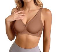 Sujetador Push-up para Mujer, Sin Aro Armadura Zero Feel Bliss, Tirantes Anchos Elásticos Ajustables, Suave Transpirable Efecto Invisible, Cobertura Total y Buen Soporte