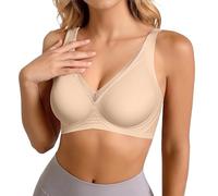 Sujetador Push-up para Mujer, Sin Aro Armadura Zero Feel Bliss, Tirantes Anchos Elásticos Ajustables, Suave Transpirable Efecto Invisible, Cobertura Total y Buen Soporte