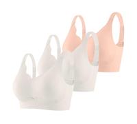 Sujetador push up para mujer, sin costuras, cómodo, conjunto de 3 piezas, soporte ajustable, deportes, no se ve, algodón, talla grande, balconette diario, trabajo, oficina, Pk8, 3XL