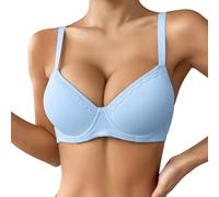 Sujetador push up, pechos grandes bralette mujer con aros tallas grandes sin costuras Bustier con cuello en V profundo Skiny Minimizer BHS cómodo sujetador liso cómodo sujetador para mujer ropa