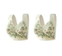 Sujetador Push up Reductor Sujetador Deportivo Mujer Sujetadores Deportivo de Talla Pequeña para Mujer,con Escote Pronunciado,sin Aros,De Encaje Que Reduce El Pecho Sujetadores Talla Grande Negro