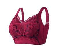 Sujetador Push Up Sin Aros Suave Transparente con Encaje Floral Ligero Cómodo de Corte Bajo Escote Pronunciado Top Clásico Que Moldea Perfectamente (34/34C)