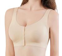 Sujetador Reductor Para Mujer - Sujetador postoperatorio para reconstrucción de pecho cierre frontal sin costuras para cáncer de mama ropa interior cómoda y versátil para usar todo el día (Beige XXXL)