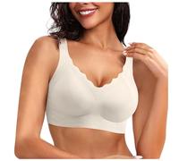 Sujetador Reductor Sin Aros Mujer, Sujetador InaláMbrico Mujer Sin Bralette Push Up Festejado Comodidad Diaria