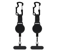 Sujetador Retráctil para Teléfono,2 Piezas Protección Antirrobo Con Clip Para Cinturón | Cordón de Sujeción Segura Para Teléfono - Para Exteriores Acampada Senderismo Viajes Al Aire Libre