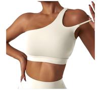 Sujetador sexy para mujer, sujetador deportivo de un solo hombro, sujetador sin aros, sujetador sexy para mujer, ropa interior cómoda, push up, sin espalda, transpirable, fitness, yoga, ropa interior
