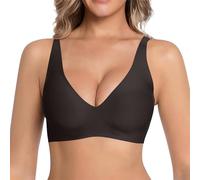 Sujetador Sin Aro Jelly Para Mujer, Escote en V Leopardo Jelly Push Up Bra, Ropa Interior Sin Costuras Cómoda, Sujetadores Suave Sin Aro Tipo Bralette, Sujetador Seamless Completo Camiseta 2026