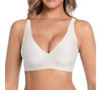 Sujetador Sin Aro Jelly Para Mujer, Escote en V Leopardo Jelly Push Up Bra, Ropa Interior Sin Costuras Cómoda, Sujetadores Suave Sin Aro Tipo Bralette, Sujetador Seamless Completo Camiseta 2026