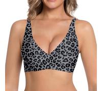 Sujetador Sin Aro Jelly Para Mujer, Escote en V Leopardo Jelly Push Up Bra, Ropa Interior Sin Costuras Cómoda, Sujetadores Suave Sin Aro Tipo Bralette, Sujetador Seamless Completo Camiseta 2026