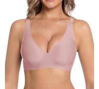 Sujetador Sin Aro Jelly Para Mujer, Escote en V Leopardo Jelly Push Up Bra, Ropa Interior Sin Costuras Cómoda, Sujetadores Suave Sin Aro Tipo Bralette, Sujetador Seamless Completo Camiseta 2026