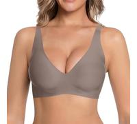Sujetador Sin Aro Jelly Para Mujer, Escote en V Leopardo Jelly Push Up Bra, Ropa Interior Sin Costuras Cómoda, Sujetadores Suave Sin Aro Tipo Bralette, Sujetador Seamless Completo Camiseta 2026
