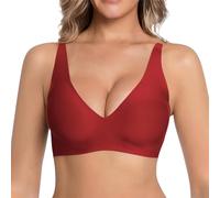 Sujetador Sin Aro Jelly Para Mujer, Escote en V Leopardo Jelly Push Up Bra, Ropa Interior Sin Costuras Cómoda, Sujetadores Suave Sin Aro Tipo Bralette, Sujetador Seamless Completo Camiseta Para Mujer