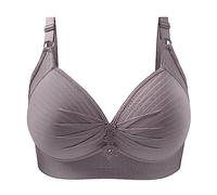 Sujetador sin aros para mujer, sujetador push-up, agarre cómodo, sin aros, ropa interior cómoda con brasero de alambre, para cualquier persona, gris, 38